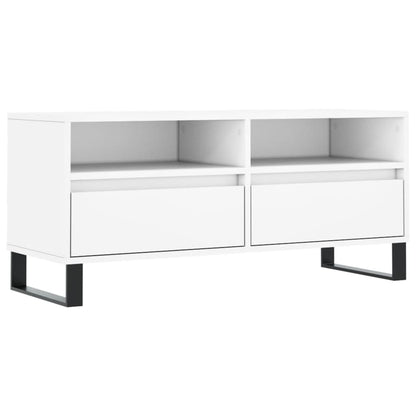 Mobile Porta TV Bianco 100x34,5x44,5 cm in Legno Multistrato - homemem39