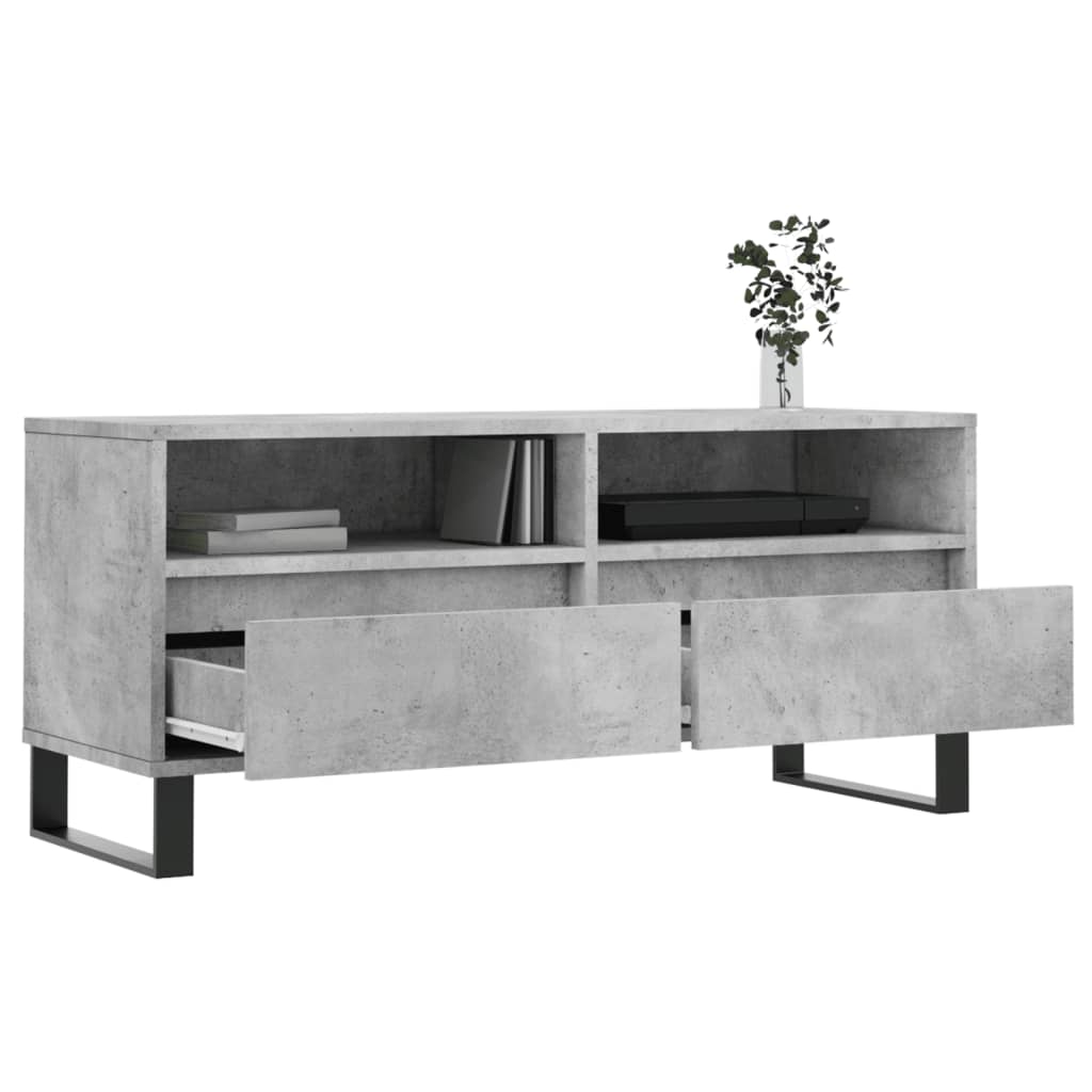 Mobile per TV Grigio Cemento 100x34,5x44,5 cm Legno Multistrato - homemem39