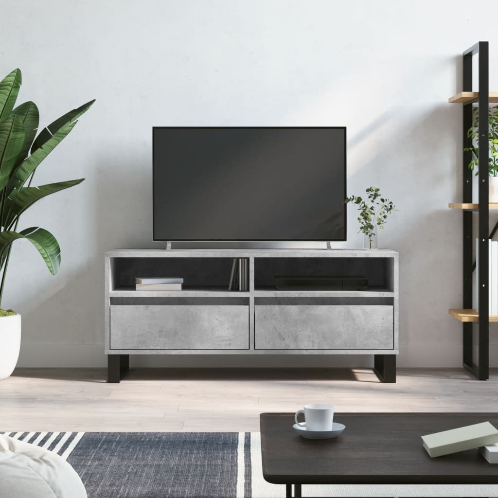 Mobile per TV Grigio Cemento 100x34,5x44,5 cm Legno Multistrato - homemem39