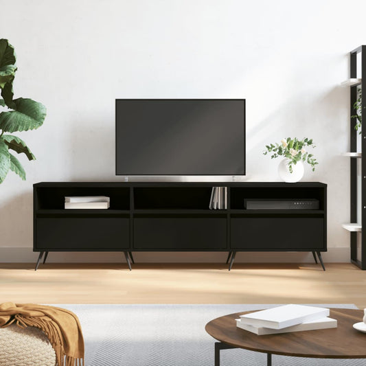 Mobile Porta TV Nero 150x30x44,5 cm in Legno Multistrato - homemem39