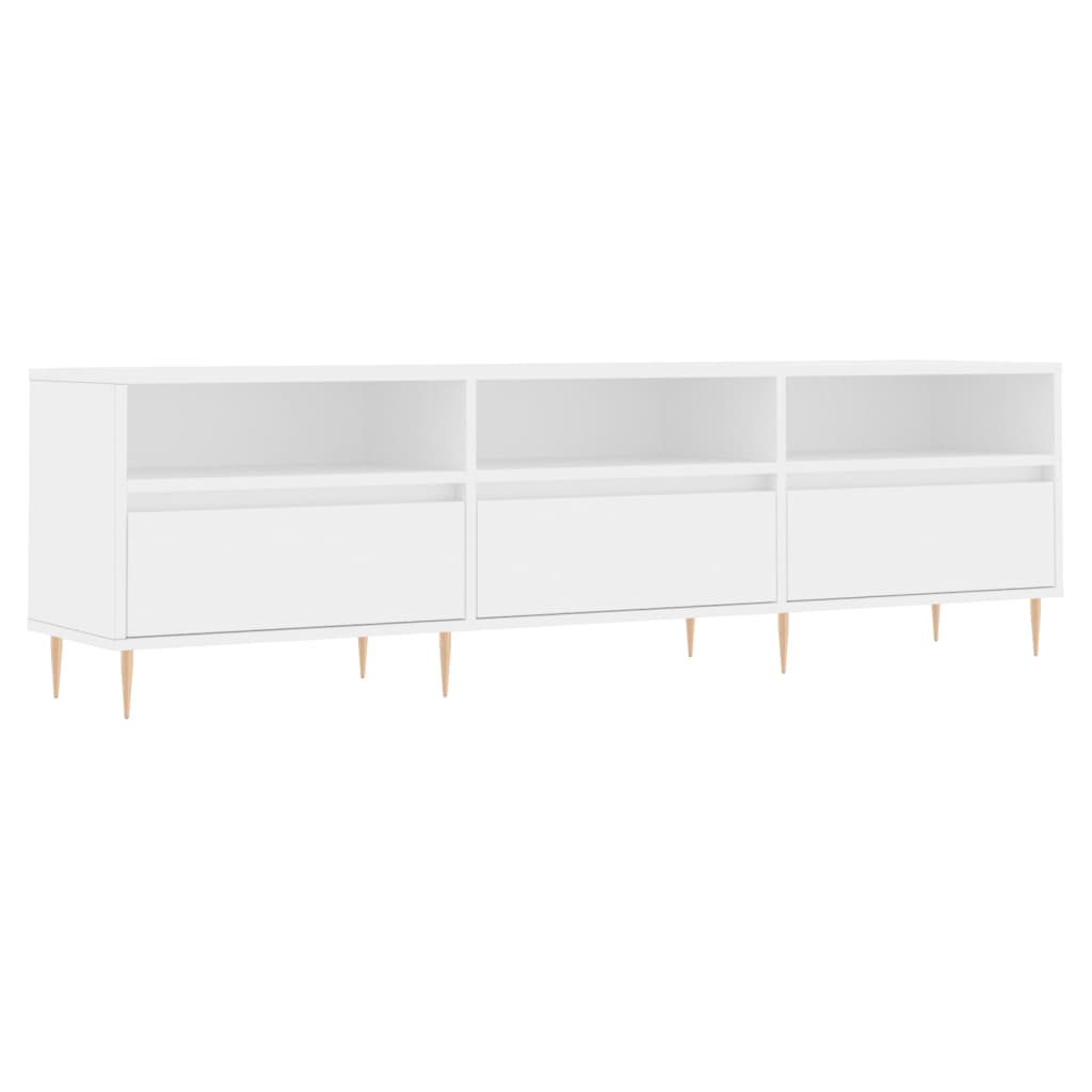 Mobile Porta TV Bianco 150x30x44,5 cm in Legno Multistrato - homemem39