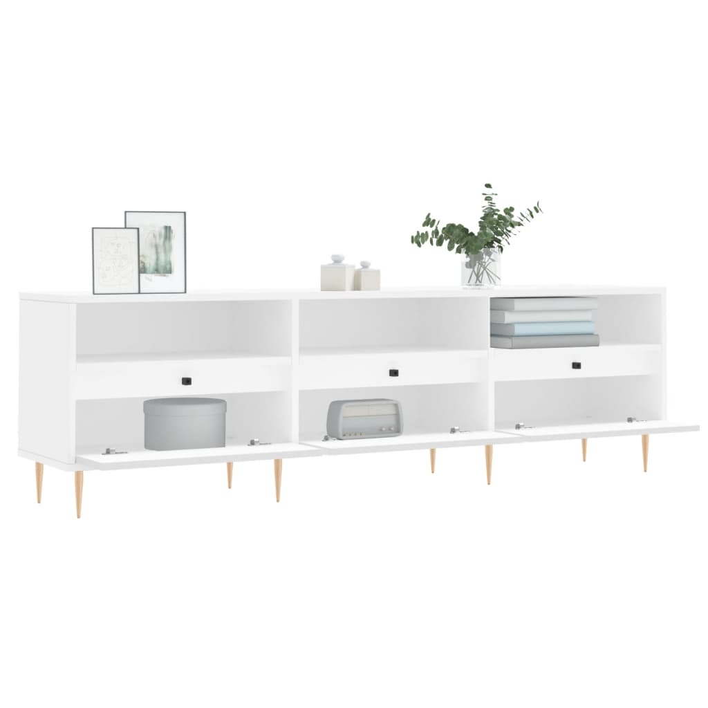 Mobile Porta TV Bianco 150x30x44,5 cm in Legno Multistrato - homemem39