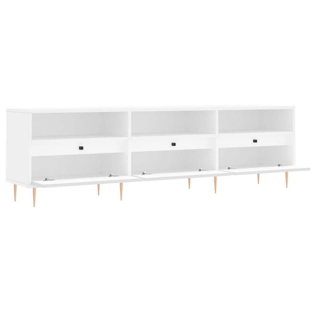 Mobile Porta TV Bianco 150x30x44,5 cm in Legno Multistrato - homemem39