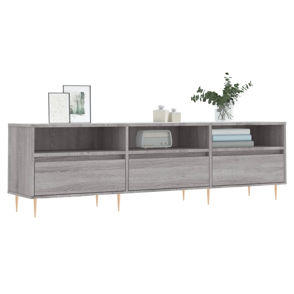 Mobile Porta TV Grigio Sonoma 150x30x44,5 cm Legno Multistrato - homemem39