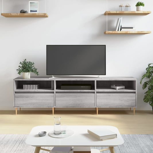 Mobile Porta TV Grigio Sonoma 150x30x44,5 cm Legno Multistrato - homemem39