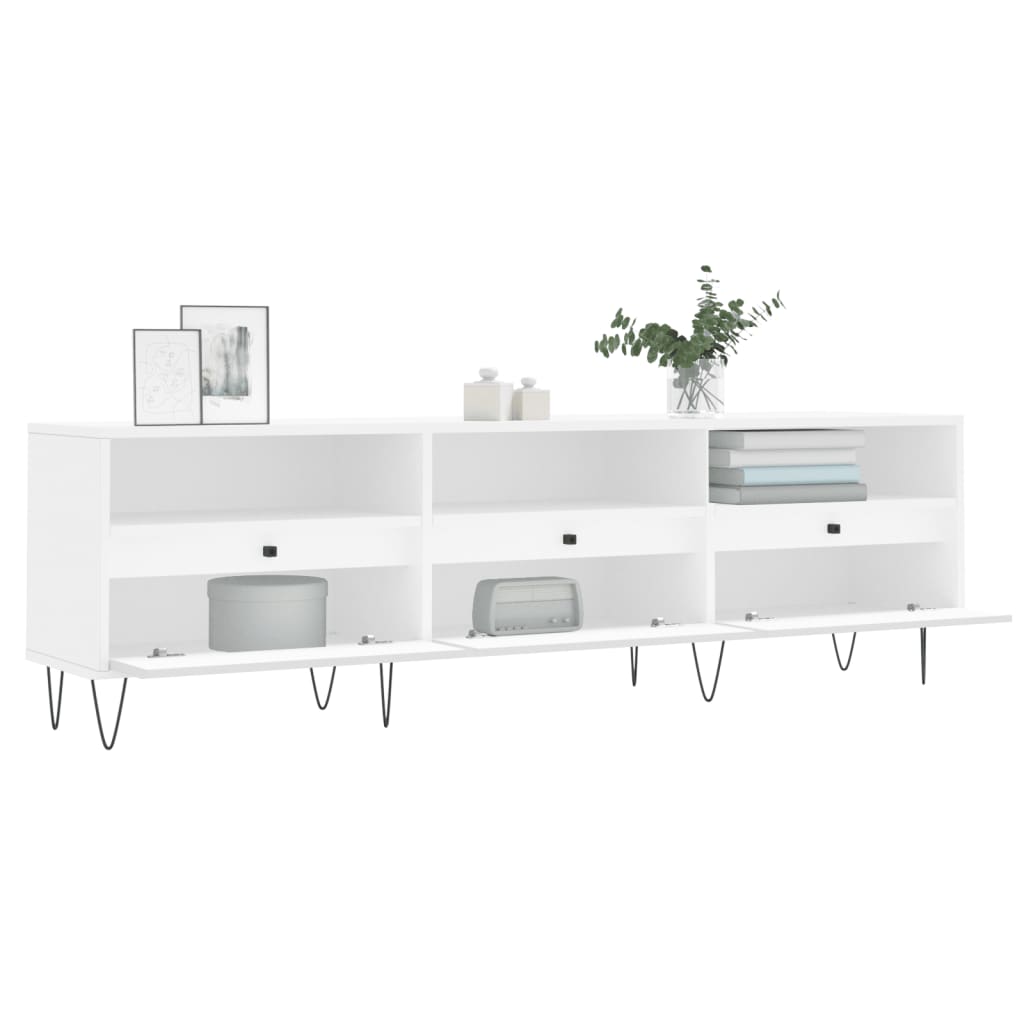 Mobile Porta TV Bianco 150x30x44,5 cm in Legno Multistrato - homemem39