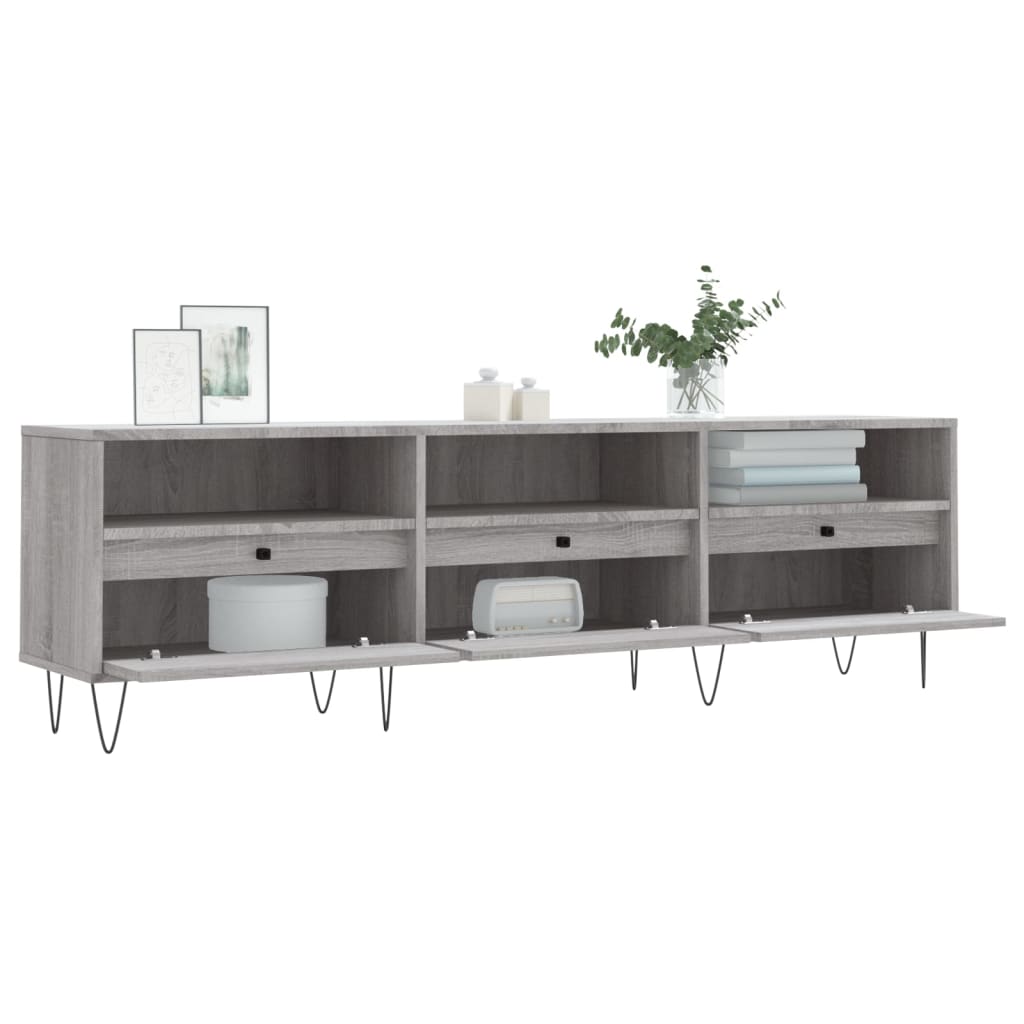 Mobile Porta TV Grigio Sonoma 150x30x44,5 cm Legno Multistrato - homemem39