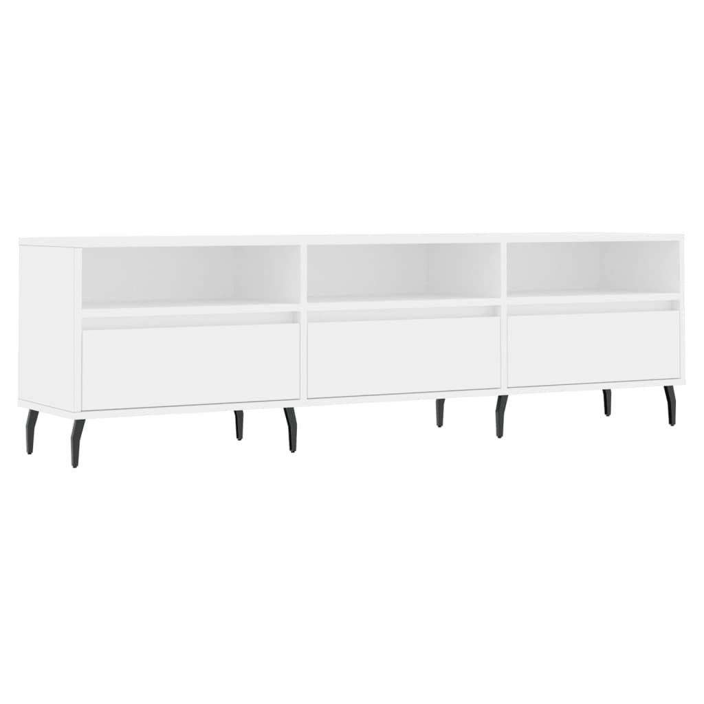 Mobile Porta TV Bianco 150x30x44,5 cm in Legno Multistrato - homemem39