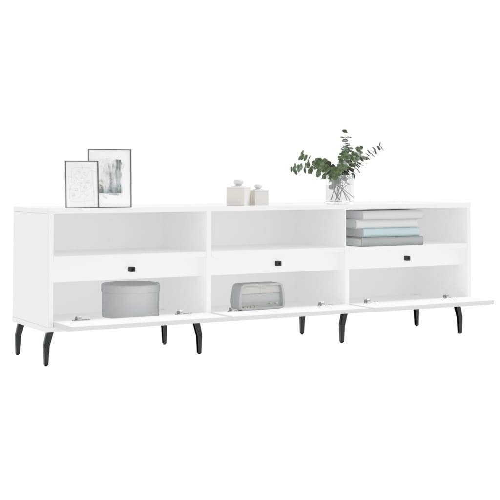 Mobile Porta TV Bianco 150x30x44,5 cm in Legno Multistrato - homemem39