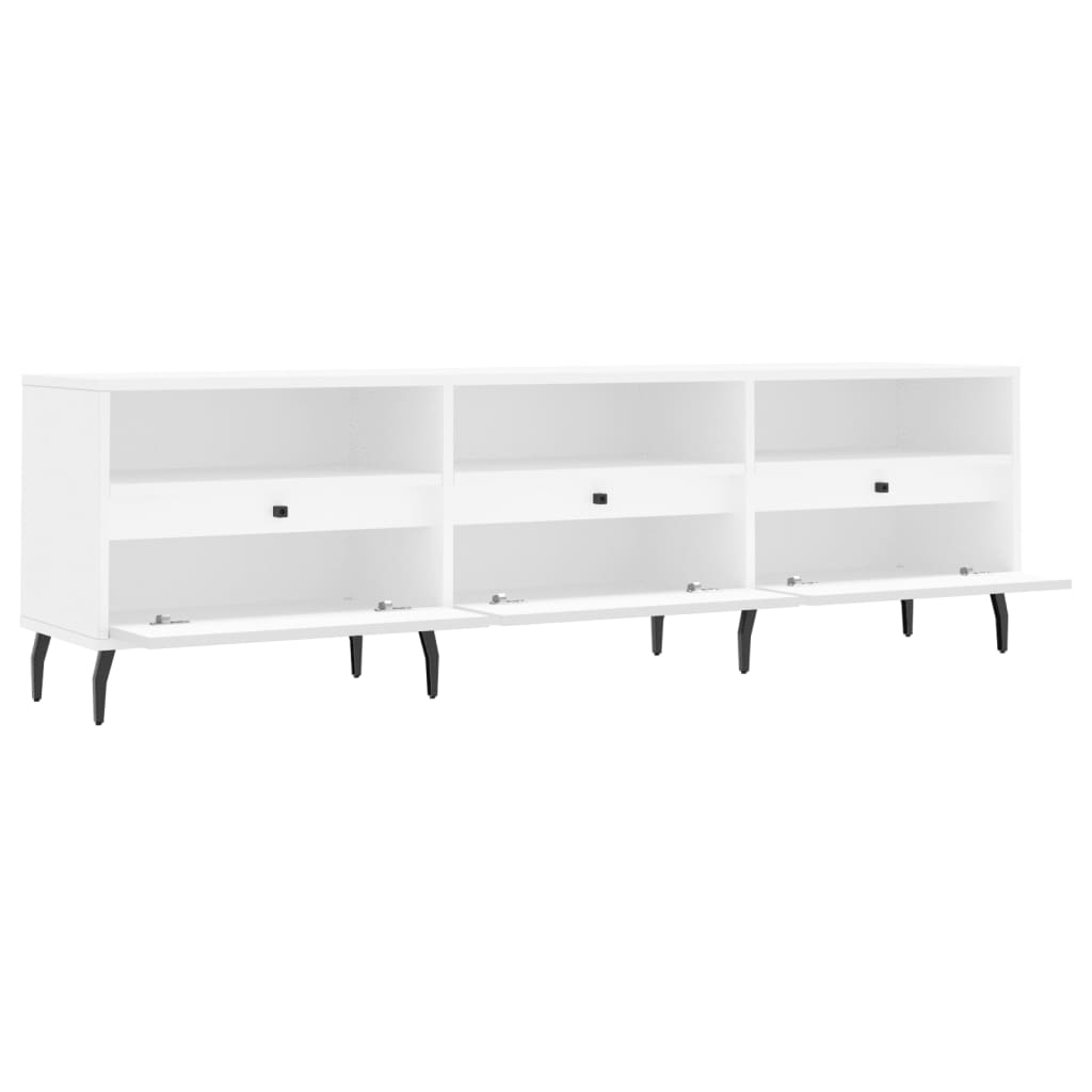 Mobile Porta TV Bianco 150x30x44,5 cm in Legno Multistrato - homemem39