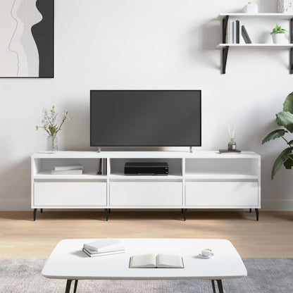 Mobile Porta TV Bianco 150x30x44,5 cm in Legno Multistrato - homemem39