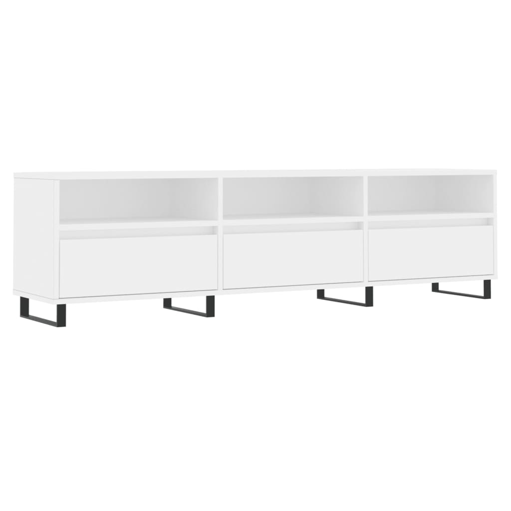 Mobile Porta TV Bianco 150x30x44,5 cm in Legno Multistrato - homemem39