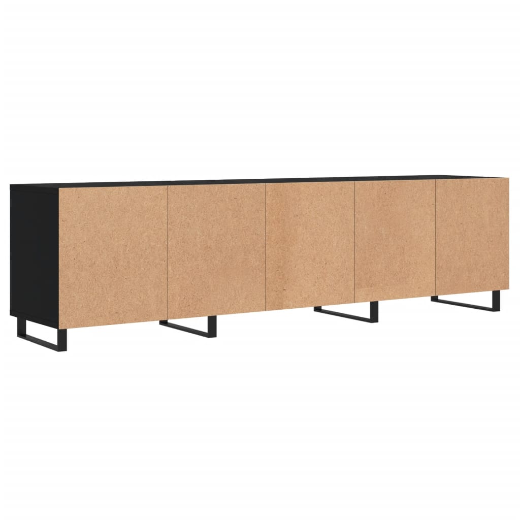 Mobile Porta TV Nero 150x30x44,5 cm in Legno Multistrato - homemem39