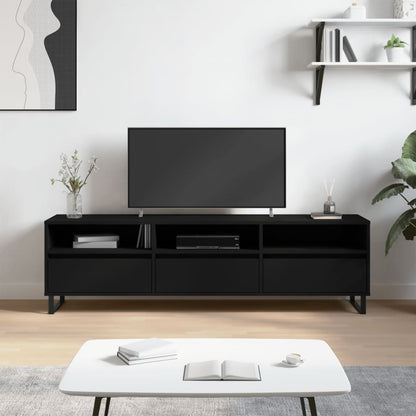 Mobile Porta TV Nero 150x30x44,5 cm in Legno Multistrato - homemem39