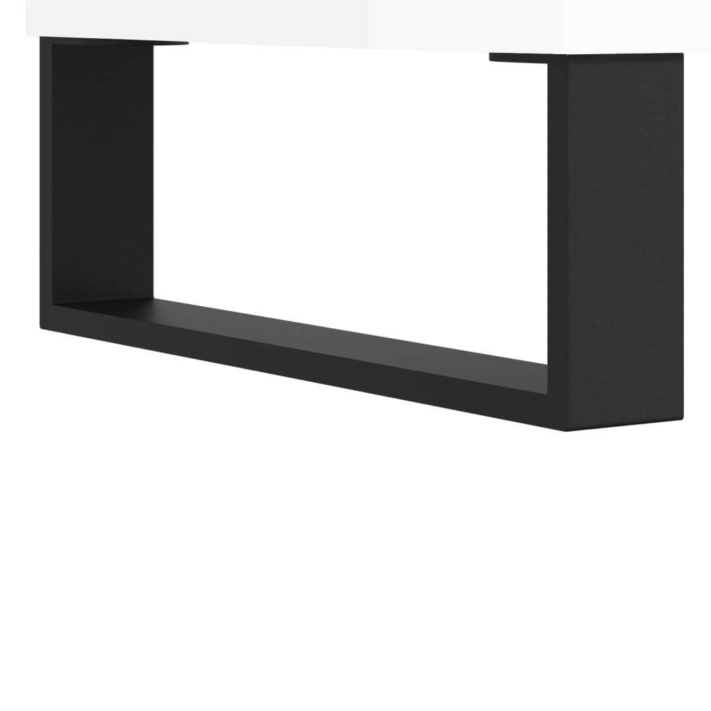 Mobile Porta TV Bianco Lucido 150x30x44,5 cm Legno Multistrato - homemem39