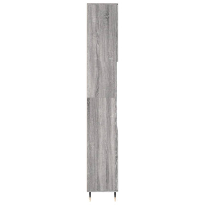 Armadietto Bagno Grigio Sonoma 30x30x190cm in Legno Multistrato - homemem39