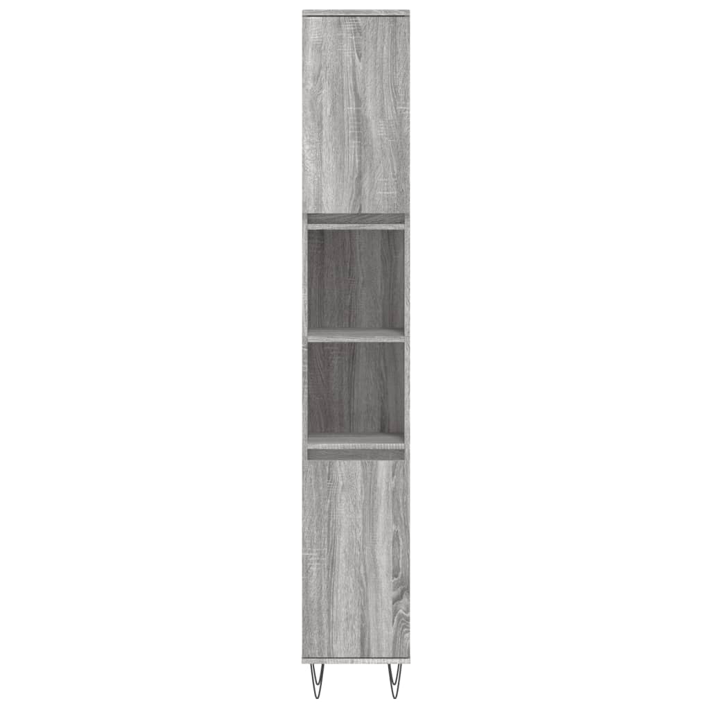 Armadietto Bagno Grigio Sonoma 30x30x190cm in Legno Multistrato - homemem39