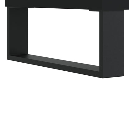 Armadietto da Bagno Nero 30x30x190 cm in Legno Multistrato - homemem39