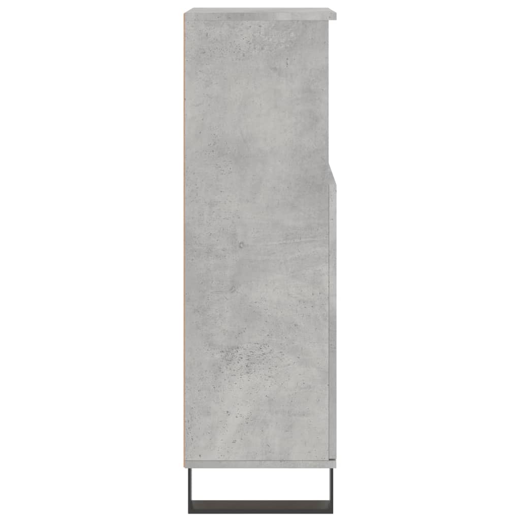 Armadietto Bagno Grigio Cemento 30x30x100 cm Legno Multistrato - homemem39