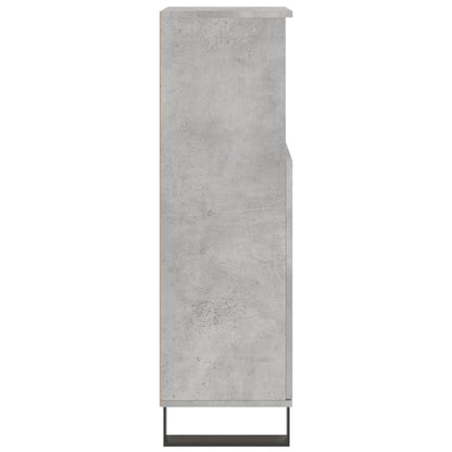 Armadietto Bagno Grigio Cemento 30x30x100 cm Legno Multistrato - homemem39