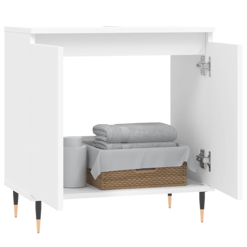 Mobile da Bagno Bianco 58x33x60 cm in Legno Multistrato - homemem39