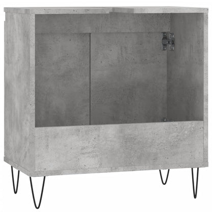 Armadietto da Bagno Grigio Cemento 58x33x60cm Legno Multistrato - homemem39