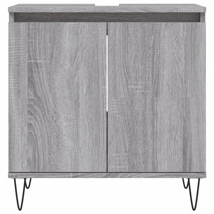 Mobile da Bagno Grigio Sonoma 58x33x60 cm in Legno Multistrato - homemem39