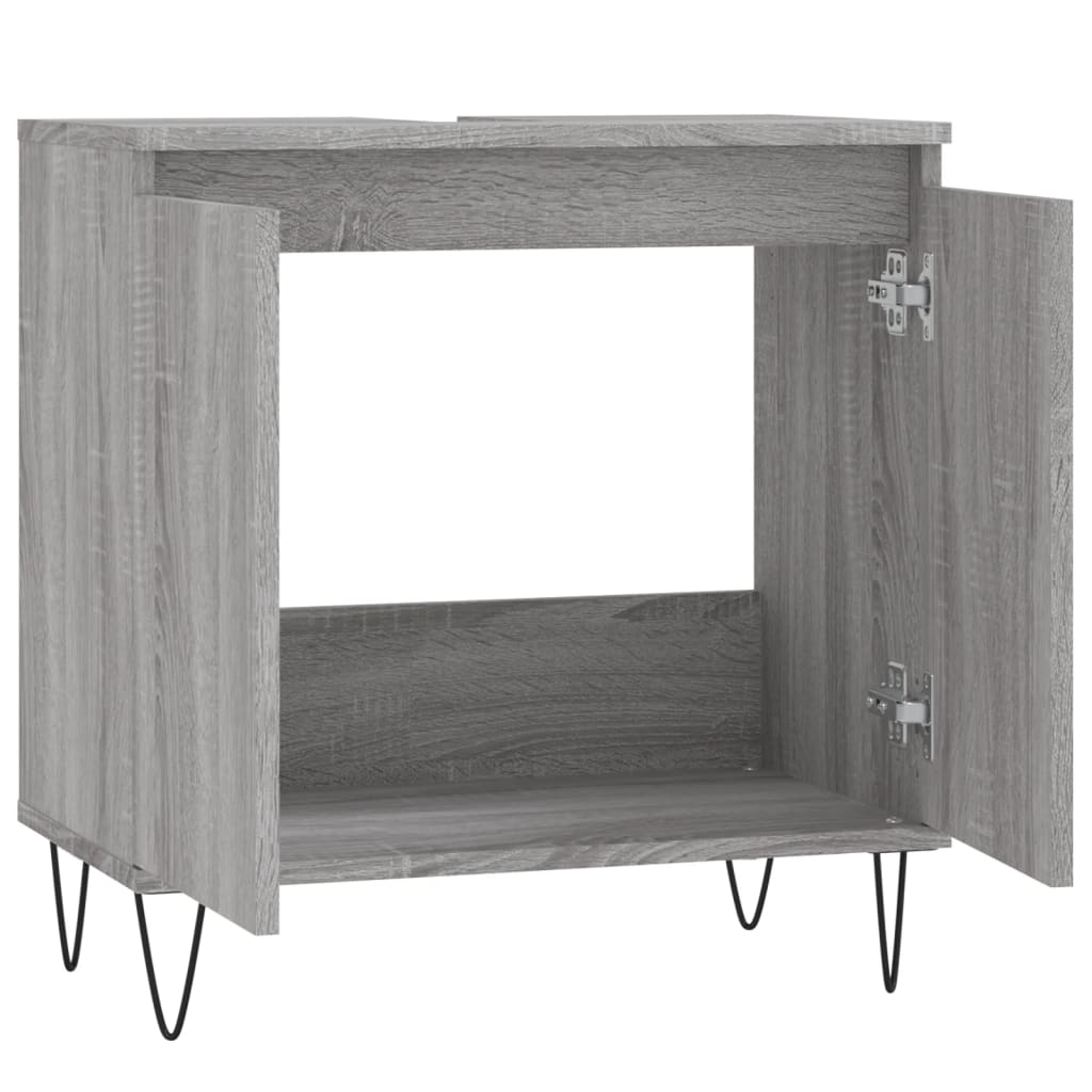 Mobile da Bagno Grigio Sonoma 58x33x60 cm in Legno Multistrato - homemem39