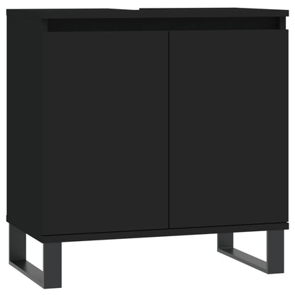 Mobile da Bagno Nero 58x33x60 cm in Legno Multistrato - homemem39