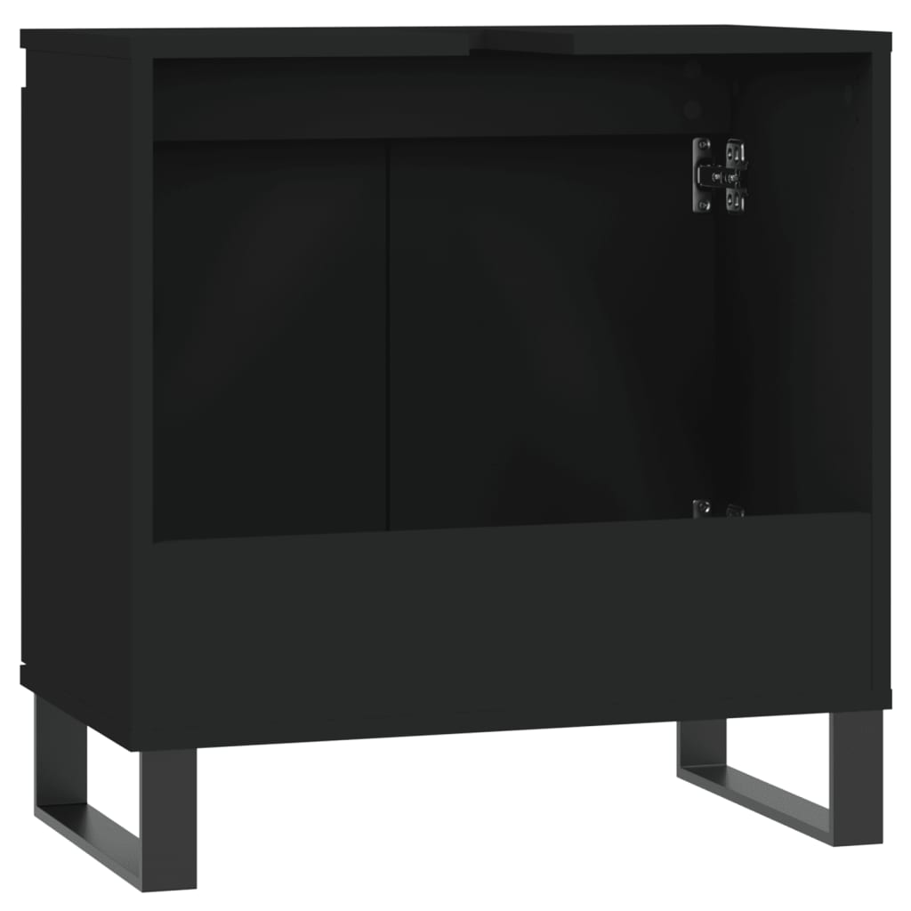 Mobile da Bagno Nero 58x33x60 cm in Legno Multistrato - homemem39