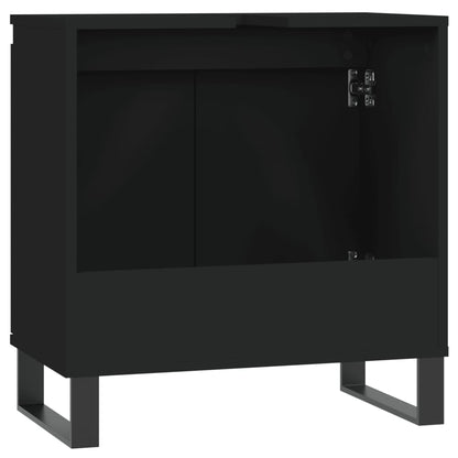 Mobile da Bagno Nero 58x33x60 cm in Legno Multistrato - homemem39