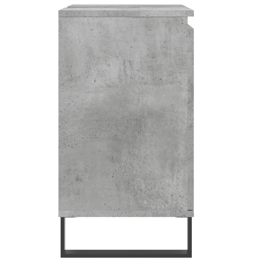 Armadietto da Bagno Grigio Cemento 58x33x60cm Legno Multistrato - homemem39