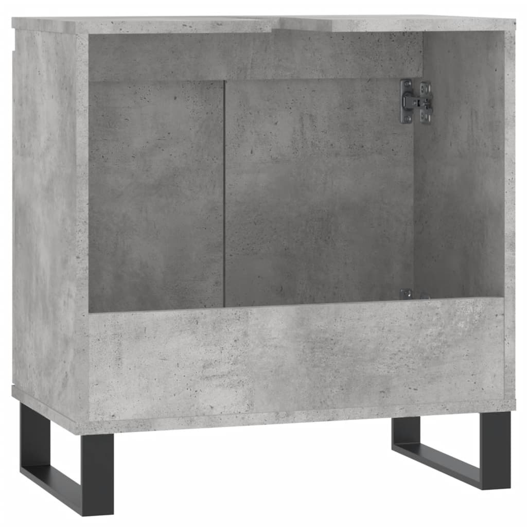 Armadietto da Bagno Grigio Cemento 58x33x60cm Legno Multistrato - homemem39