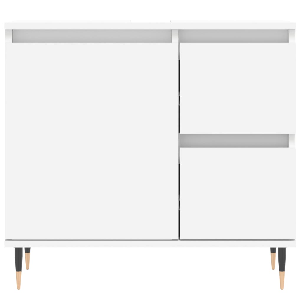 Armadietto da Bagno Bianco 65x33x60 cm in Legno Multistrato - homemem39