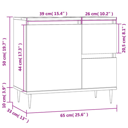 Armadietto da Bagno Bianco 65x33x60 cm in Legno Multistrato - homemem39