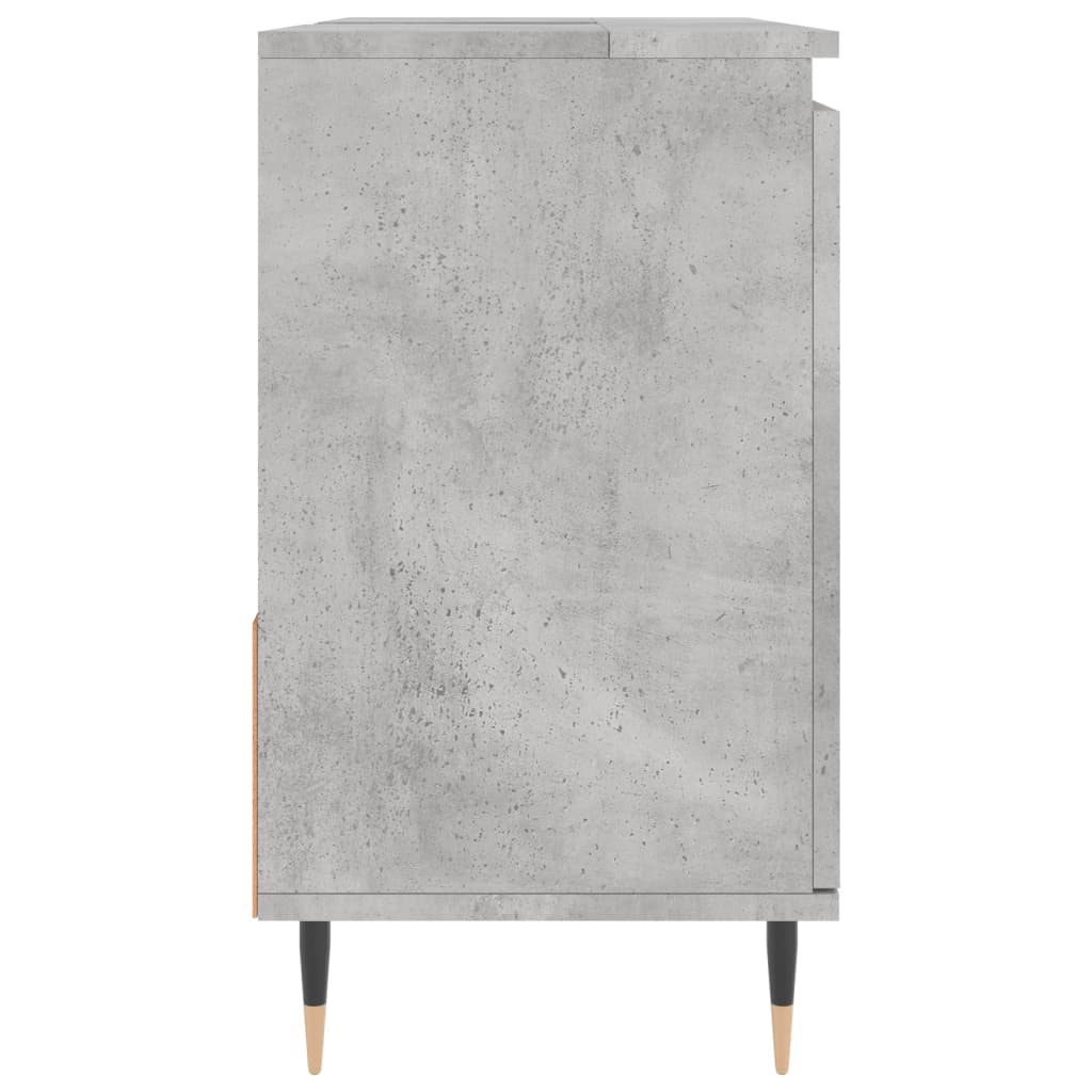 Armadietto da Bagno Grigio Cemento 65x33x60cm Legno Multistrato - homemem39