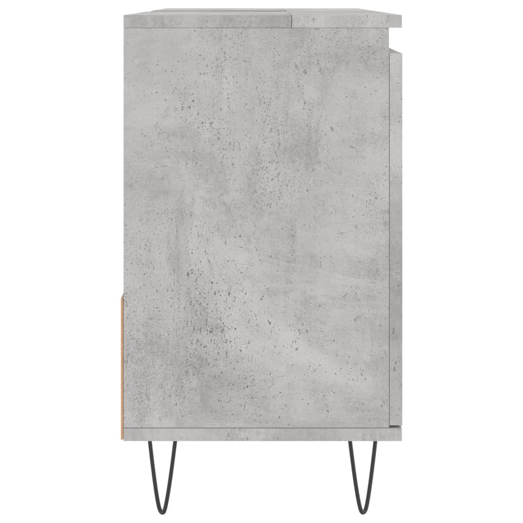 Armadietto da Bagno Grigio Cemento 65x33x60cm Legno Multistrato - homemem39