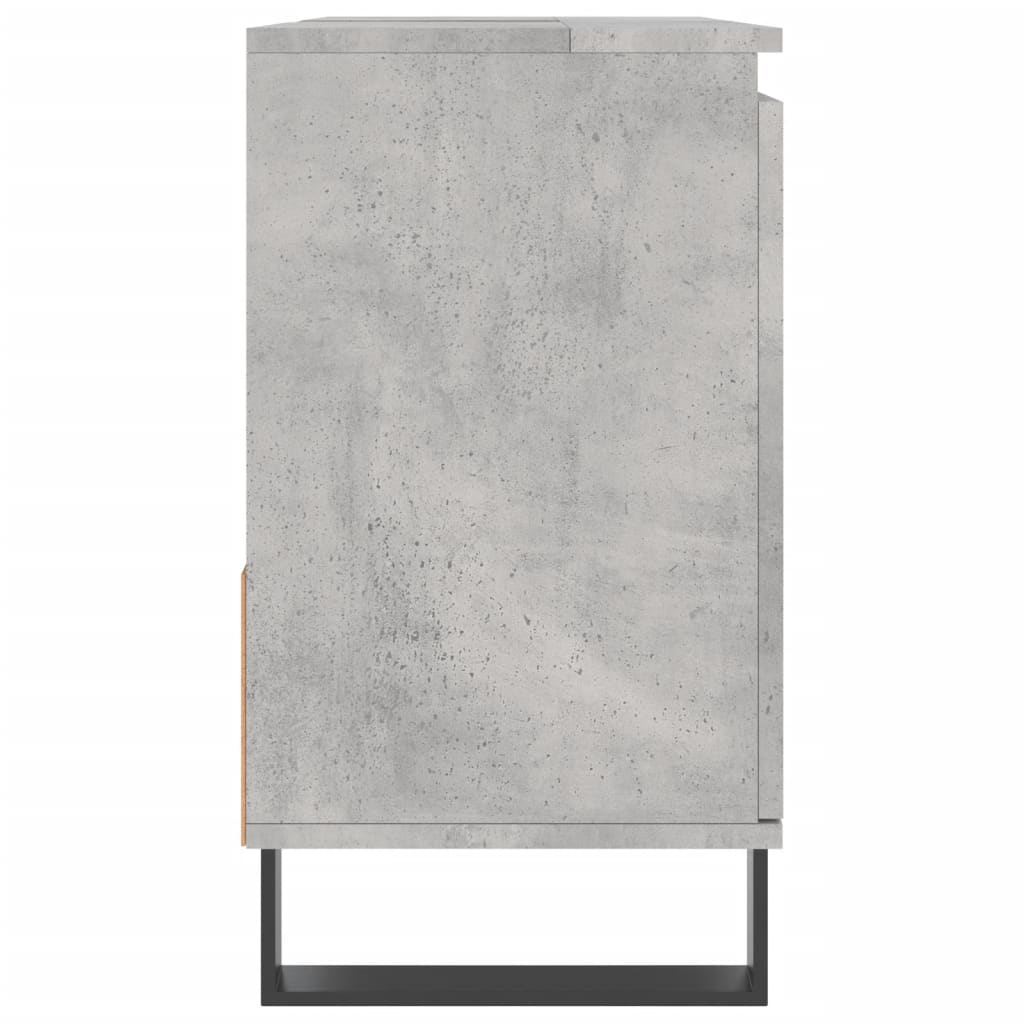 Armadietto da Bagno Grigio Cemento 65x33x60cm Legno Multistrato - homemem39