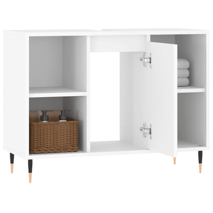 Mobile da Bagno Bianco 80x33x60 cm in Legno Multistrato - homemem39