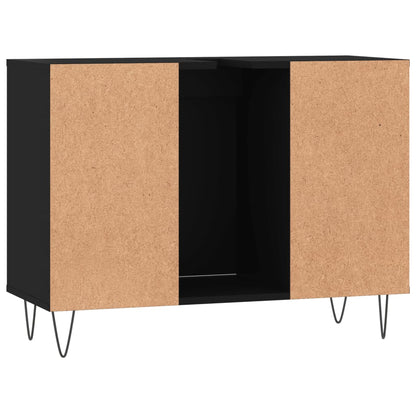 Mobile da Bagno Nero 80x33x60 cm in Legno Multistrato - homemem39