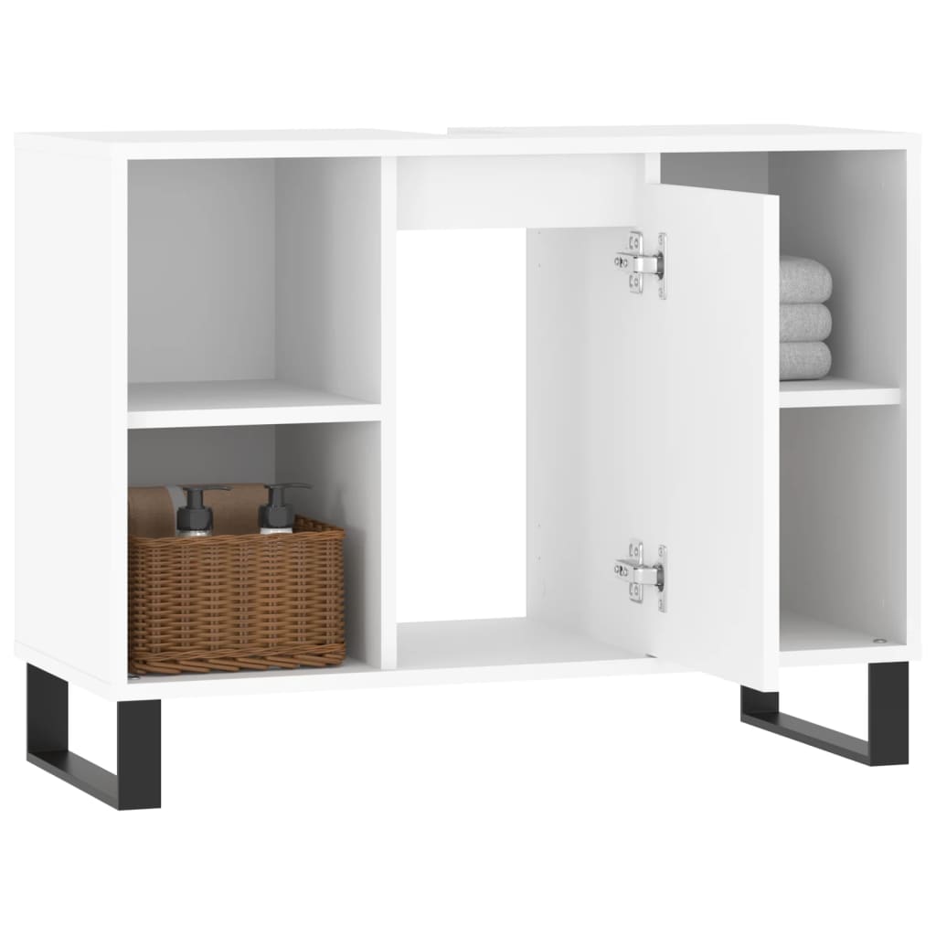 Mobile da Bagno Bianco 80x33x60 cm in Legno Multistrato - homemem39