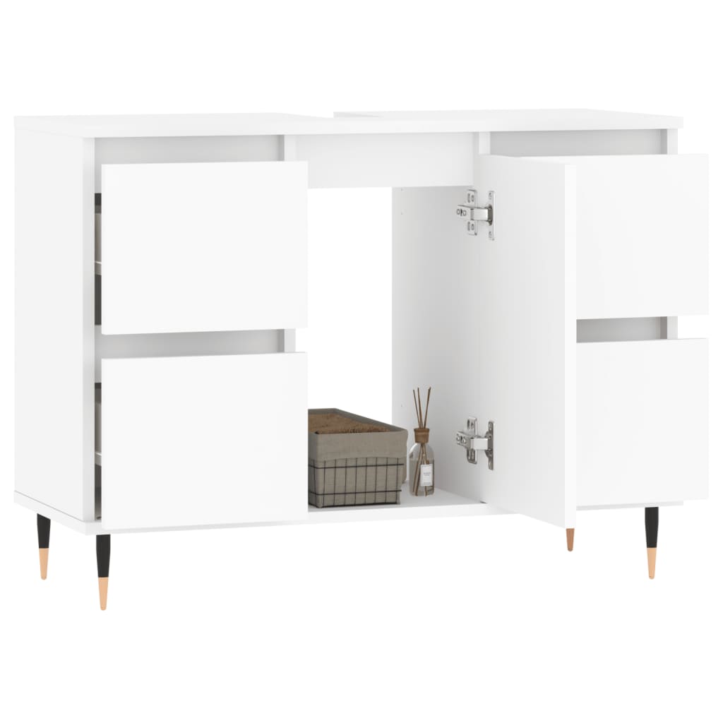 Mobile da Bagno Bianco 80x33x60 cm in Legno Multistrato - homemem39