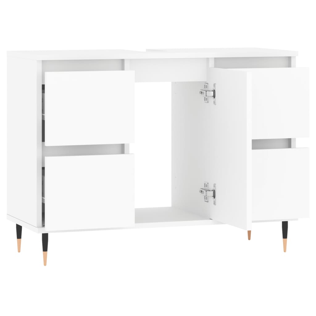 Mobile da Bagno Bianco 80x33x60 cm in Legno Multistrato - homemem39