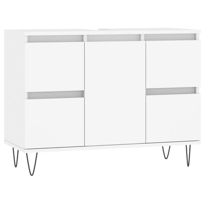 Mobile da Bagno Bianco 80x33x60 cm in Legno Multistrato - homemem39