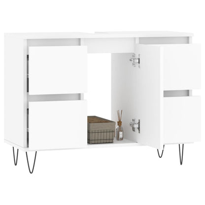 Mobile da Bagno Bianco 80x33x60 cm in Legno Multistrato - homemem39