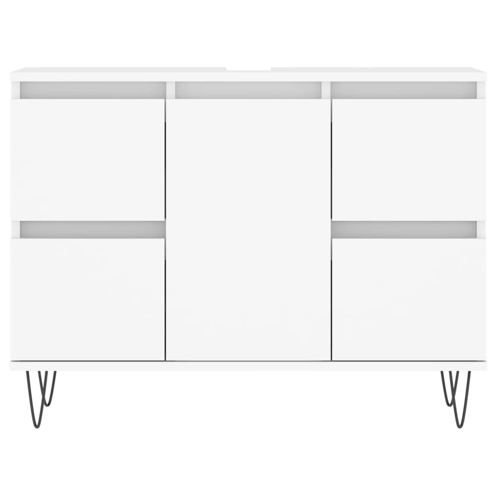 Mobile da Bagno Bianco 80x33x60 cm in Legno Multistrato - homemem39