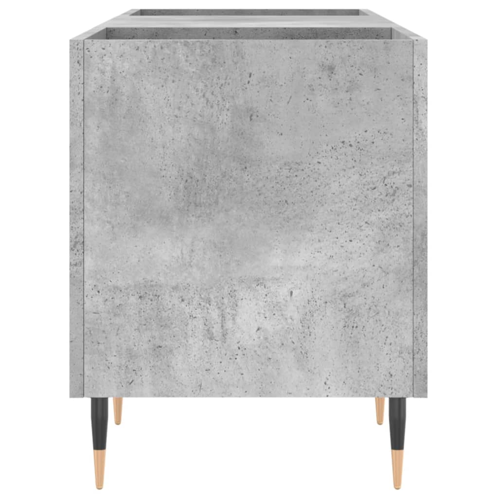 Mobile Porta Dischi Grigio Cemento 121x38x48 Legno Multistrato - homemem39