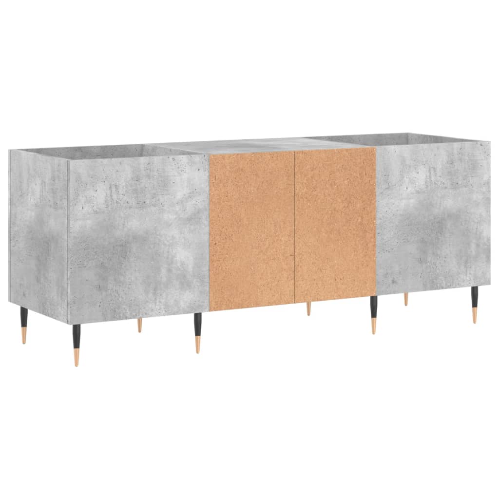 Mobile Porta Dischi Grigio Cemento 121x38x48 Legno Multistrato - homemem39