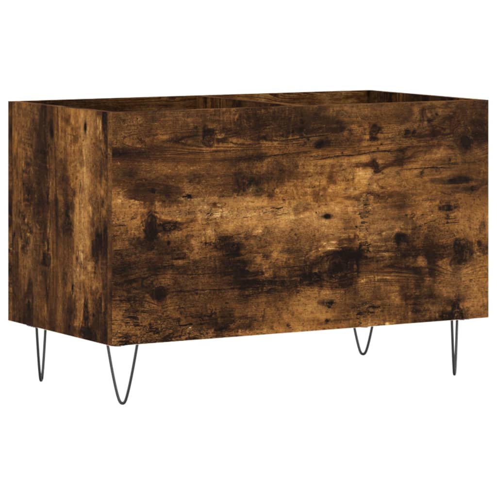 Mobile Porta Dischi Rovere Fumo 74,5x38x48 cm Legno Multistrato - homemem39