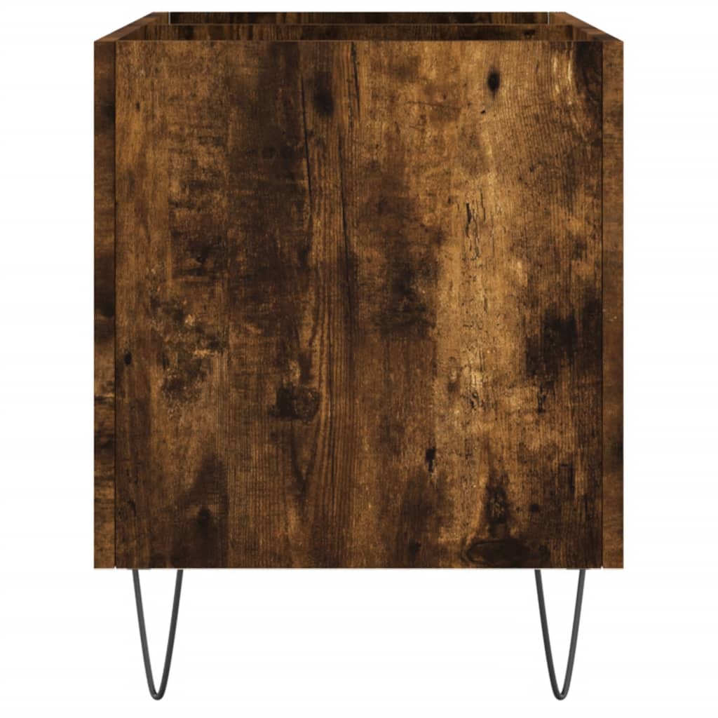 Mobile Porta Dischi Rovere Fumo 74,5x38x48 cm Legno Multistrato - homemem39